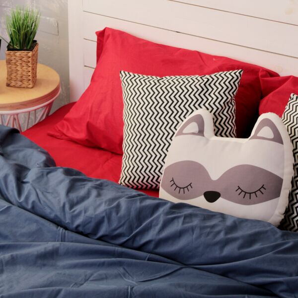 

Комплект постельного белья Семейный 2 х 155х215 "Хлопковые Традиции", поплин, PF30 Красный/деним