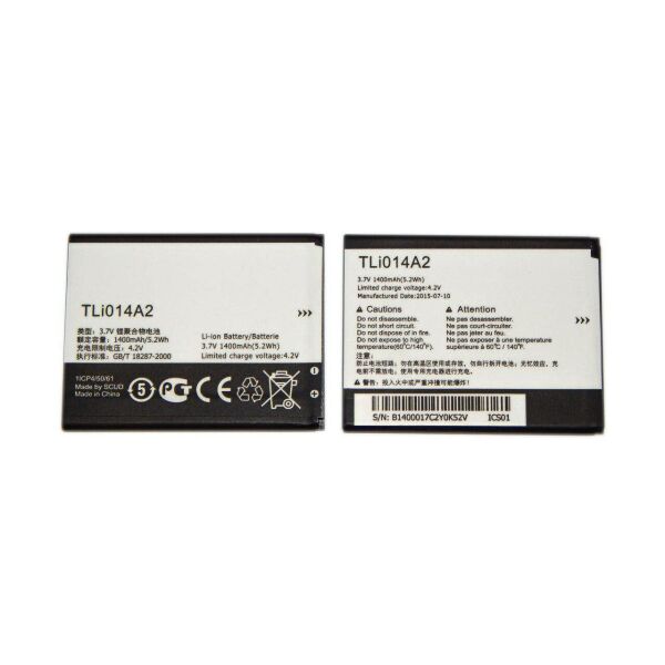 

Аккумулятор Alcatel TLi014A1, TLi014A2 CAB31P0000C1 4010D, 4012A, 4013, 4027, 4030, 4035D, 4037T, 5020