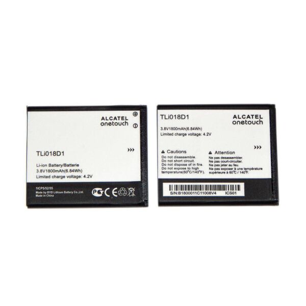 

Аккумулятор Alcatel TLi018D1 One Touch Pop C3 4033D, 5015X, 5015D, D5 5038D