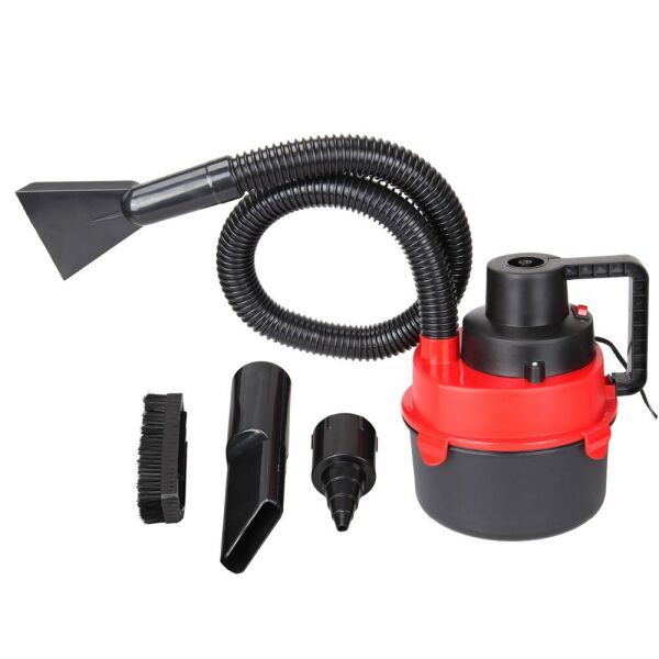 Акція на Автомобильный пылесос Turbo Vacuum Cleaner Wet Dry canister 12V с насадками Красный від Allo UA