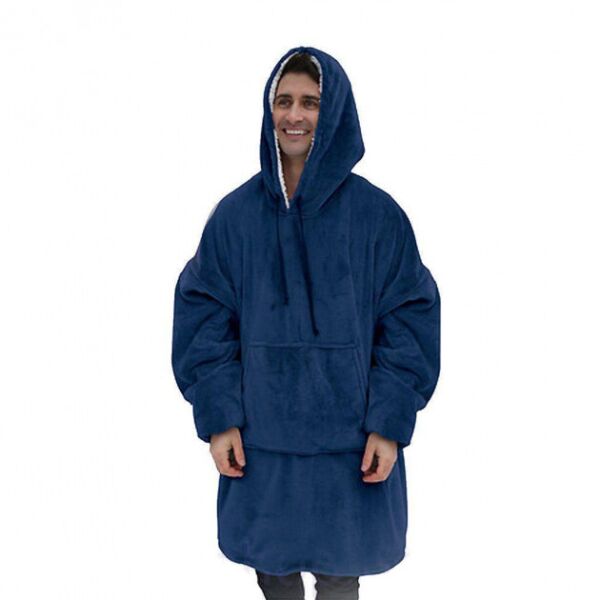 

Плед-двухсторонняя толстовка Huggle Hoodie 80х110 см Синий (2993-9107а)