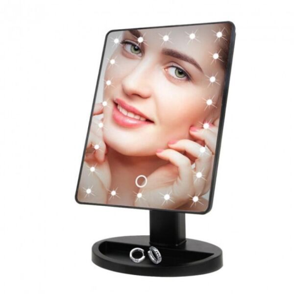 

Зеркало для макияжа квадратное настольное 22 LED Large Led Mirror Черный