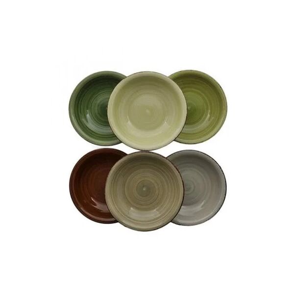 

Тарелка керамическая глубокая Flora NATURE микс 21,5 см. 45125 6 штук
