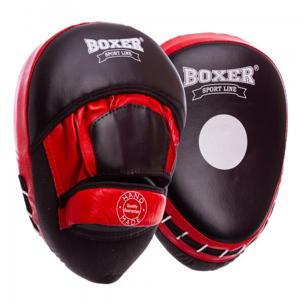 

Лапа Изогнутая кожаная (2шт) BOXER 2012-01 Элит, черный-красный
