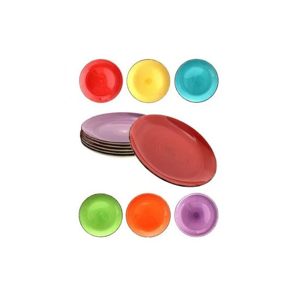 

Тарелка керамическая Flora Rainbow микс 27 см. 45048 6 штук