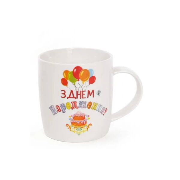 

Чашка фарфоровая Flora З днем народження 0,38 л. 31343