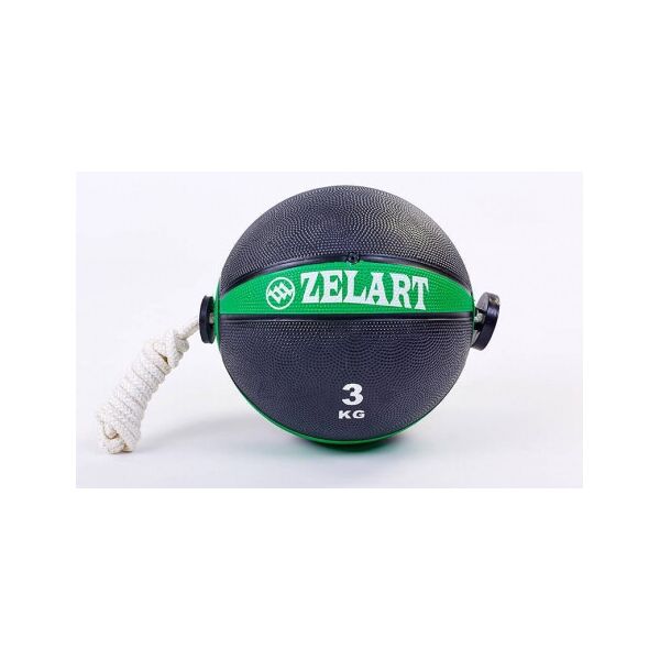 

Мяч медицинский медбол с веревкой Zelart Medicine Ball FI-5709-3 3кг