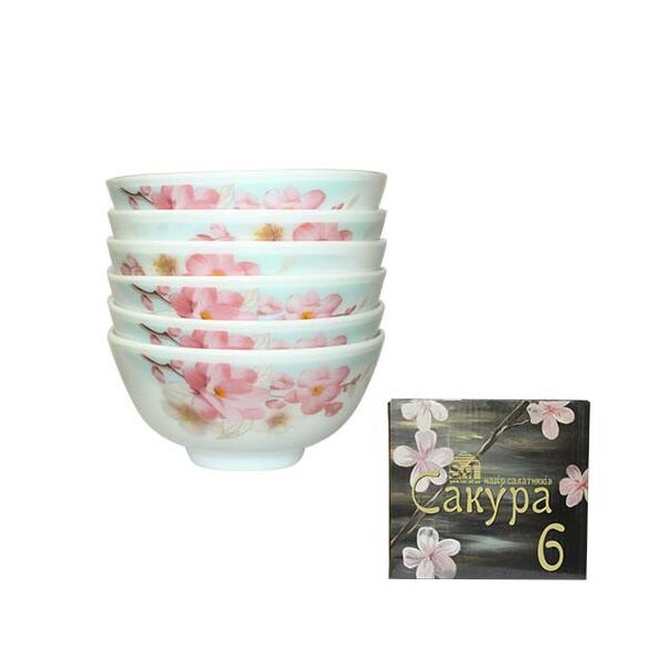 

Набор салатников Сакура Hoz 6 предметов 11,2см MSN-30069-004