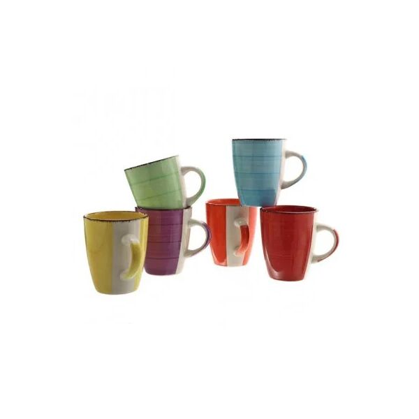 

Набор керамических чашек Flora RAINBOW микс 0,3 л. 45046 6 штук