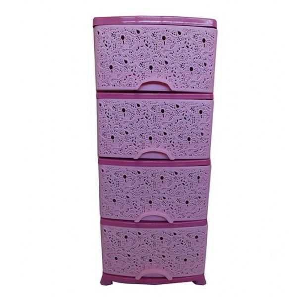 

Комод Ажур - люкс Efe plastics MEF-D-33-3 Розовый