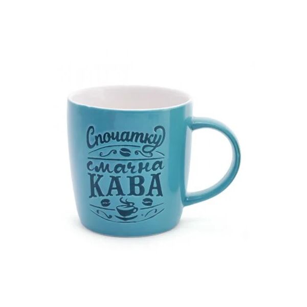 

Чашка керамическая Flora Спочатку смачна кава 0,35 л. синяя 28202