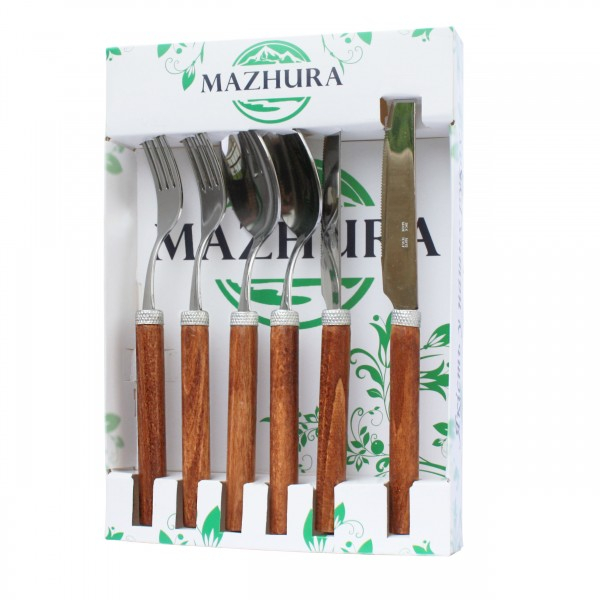 

Набор 6 приборов 2 персоны Wood walnut MAZHURA mz505661
