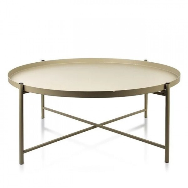 

Столик металлический журнальный Flora LUCAS BEIGE D-76.5 см. 30197