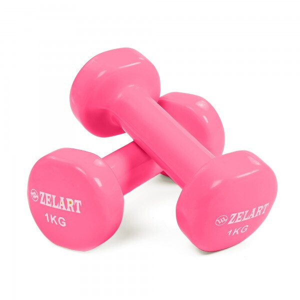 

Гантели для фитнеса с виниловым покрытием Zelart Beauty TA-5225-1 Pink