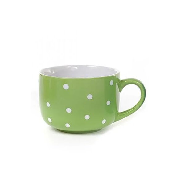 

Чашка керамическая Flora в горошек 0.45 л. зеленая 32159