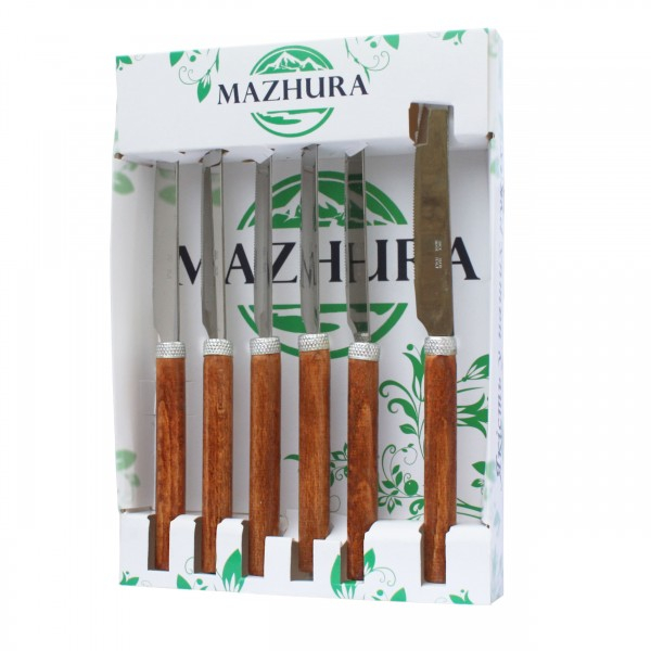 

Набор ножей Wood walnut MAZHURA 6 приборов mz505662