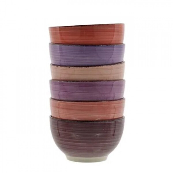 

Набор мисок керамических Flora AMETHYST микс 0,7 л. 6 шт 45106