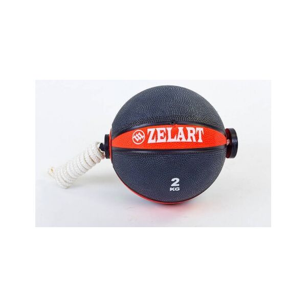 

Мяч медицинский медбол с веревкой Zelart Medicine Ball FI-5709-2 2кг