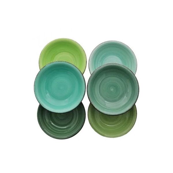 

Тарелка керамическая глубокая Flora MINT микс 21,5 см. 45119 6 штук