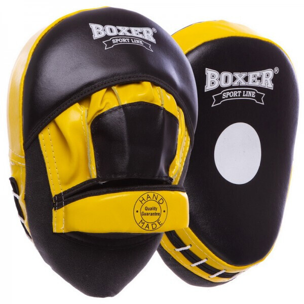 

Лапа Изогнутая кожаная (2шт) BOXER 2012-01 Элит, черный-желтый