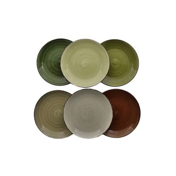 

Тарелка керамическая Flora NATURE микс 19,5 см 45123 6 штук