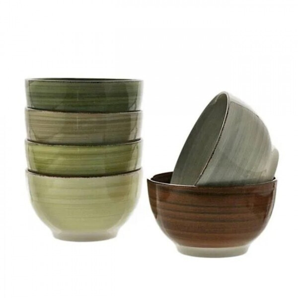 

Набор мисок керамических Flora NATURE микс 0,7 л. 6 шт 45121