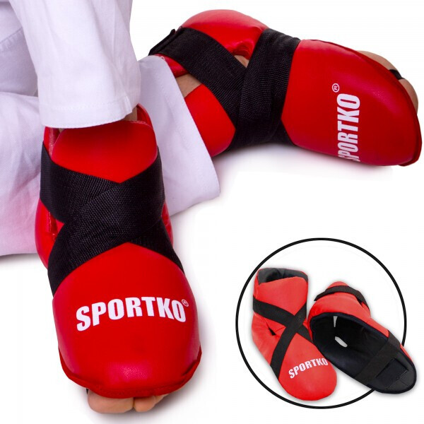 

Футы для кикбоксинга, тхэквондо кожвинил SPORTKO UR SP-4707 ЗС1 р-р M,красный