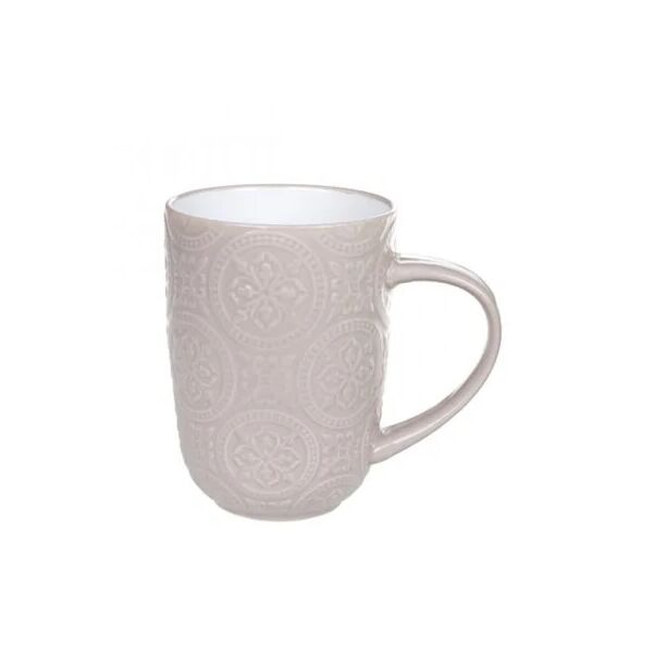 

Чашка керамическая Flora Дамаск бежевая 0,4 л. 32009
