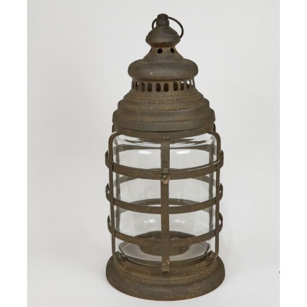 

Фонарь стеклянный с металлической оправой Decsty quot;Tower lampquot;