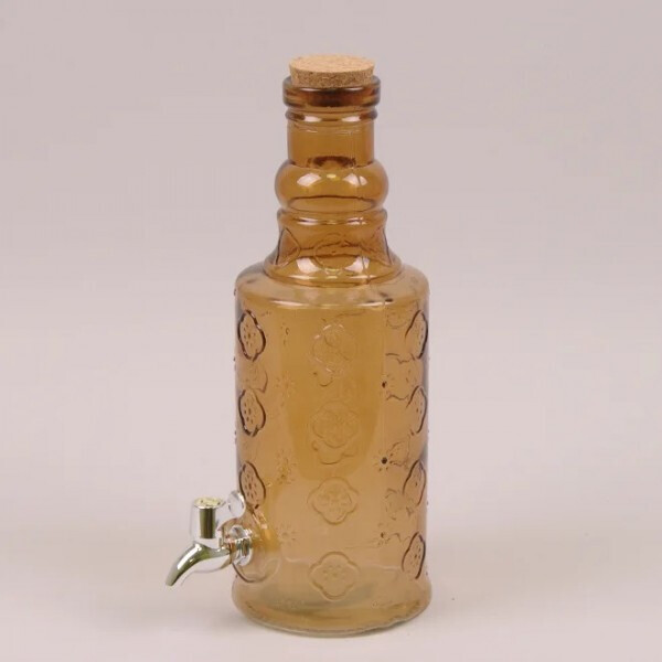 

Бутылка стеклянная с краником Flora коричневая 2 л. 35108