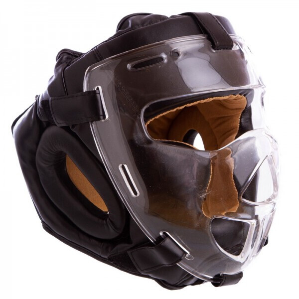 

Шлем для единоборств с прозрачной маской FLEX MA-0719 р-р L Черный