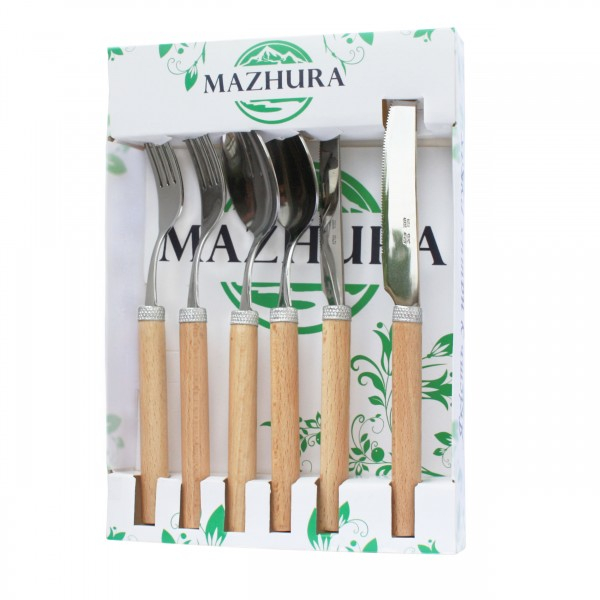 

Набор 6 приборов 2 персоны Beech wood MAZHURA mz505668