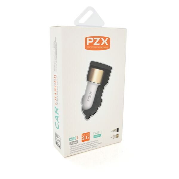 

АЗУ PZX C909, 2xUSB, 3.1A, Gold, Blister-box