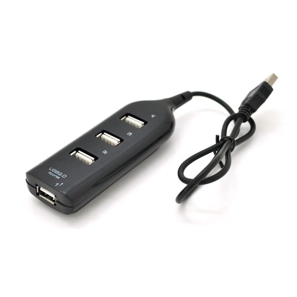 

Хаб USB 2.0 4 порту, Black, 480Mbts живлення від USB, Blister Q200