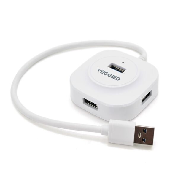 

Хаб VEGGIEG V-U3403 USB 3.0 4 порта, 480Mbts, живлення від USB, White, 0,3m, Box