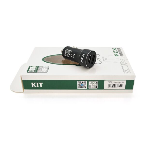 

АЗУ PZX C915, 2xUSB, 2.4A, Black, Blister-box