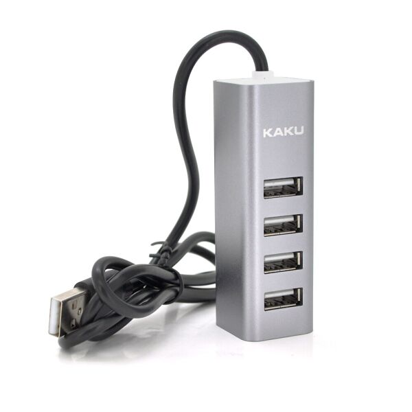 

Хаб iKAKU KSC-383 YILIAN USB 2.0 4 порта, Silver, 480Mbts живлення від USB, Box