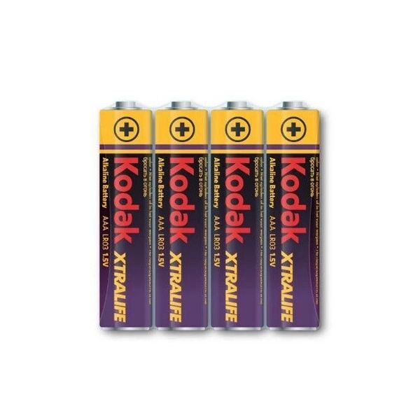 

Батарейка лужна KODAK XTRALIFE LR03, ААА, 4шт в shrink, ціна за shrink