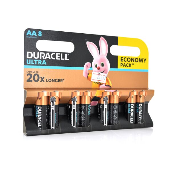 

Батарейка лужна DURACELL LR06 (АА) KPD ULTRA, 8шт в блістері, ціна за блістер