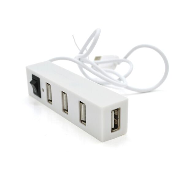 

Хаб USB 2.0 4 порта, White, 480Mbts живлення від USB, Blister Q200