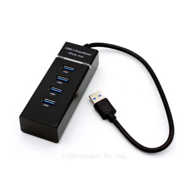 

Хаб USB 3.0 UH-303, 4 порту, підтримка до 1TB, Blister