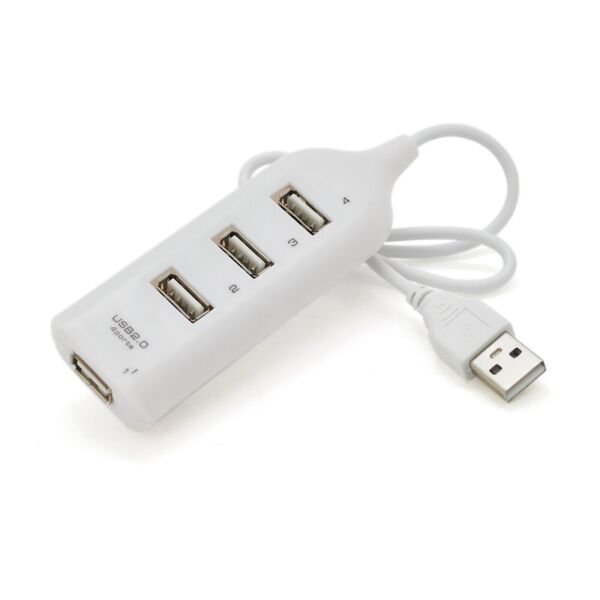

Хаб USB 2.0 4 порту, White, 480Mbts живлення від USB, Blister Q200