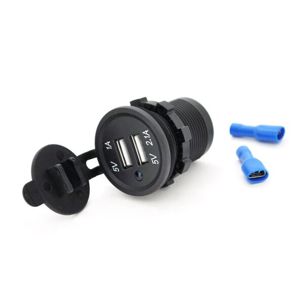 

АЗП KWG-Р15-S, 12-24V, 2x USB, 5V, Black, Box