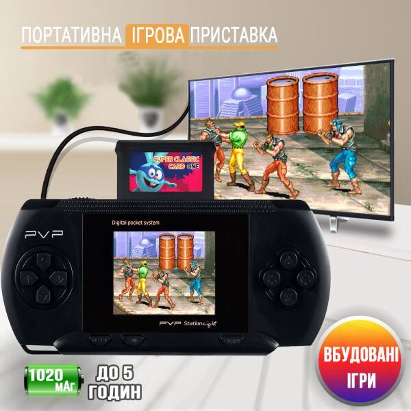 

Портативная игровая ретро приставка с LCD экраном 2.8" Kiddy Mini Game Console встроенные игры 8bit и подключение к ТВ Черная