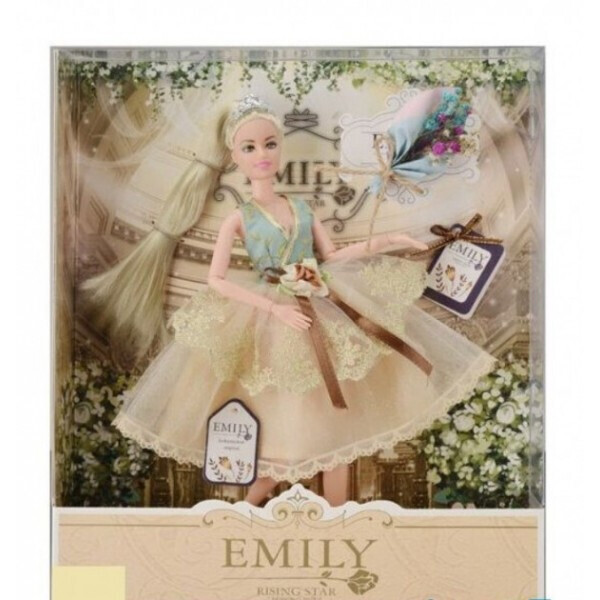 

Шарнирная Кукла Emily 28 см, блондинка в пышном платье с короной QJ 078