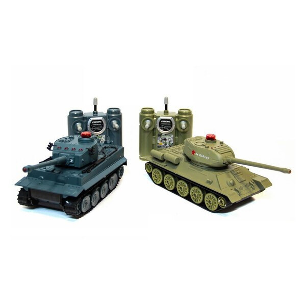 

Танки HuanQi 555 Tiger vs Т-34, танковый бой на радиоуправлении из 2 мини-моделей 1:32
