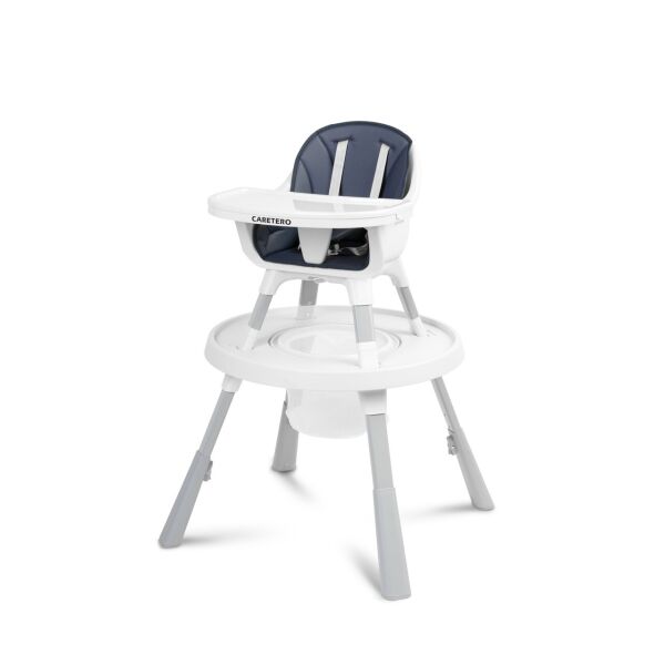 

Стульчик для кормления + стол 3 в 1 Caretero Velmo Blue с сидением из эко кожи + лоток со съемным верхом