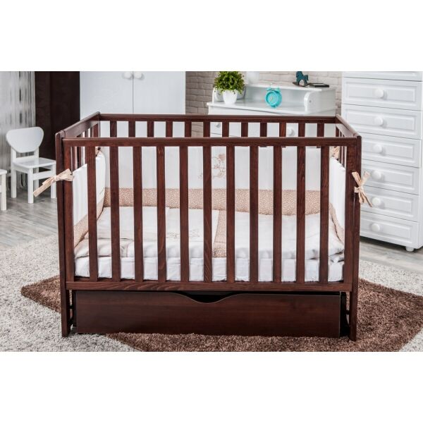 

Кроватка детская Twins Pinocchio L100-P-07 Коричневый деревянная с ящиком и подвижной боковиной