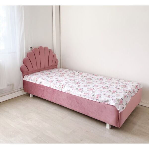 

Кровать детская мягкая Ракушка розовый 120*190
