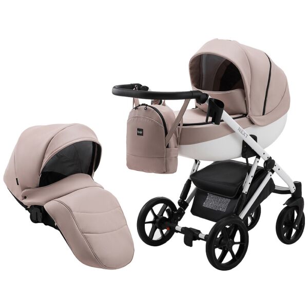 

Коляска 2 в 1 Bair Next White кожа 100% 64 бежевый 625573